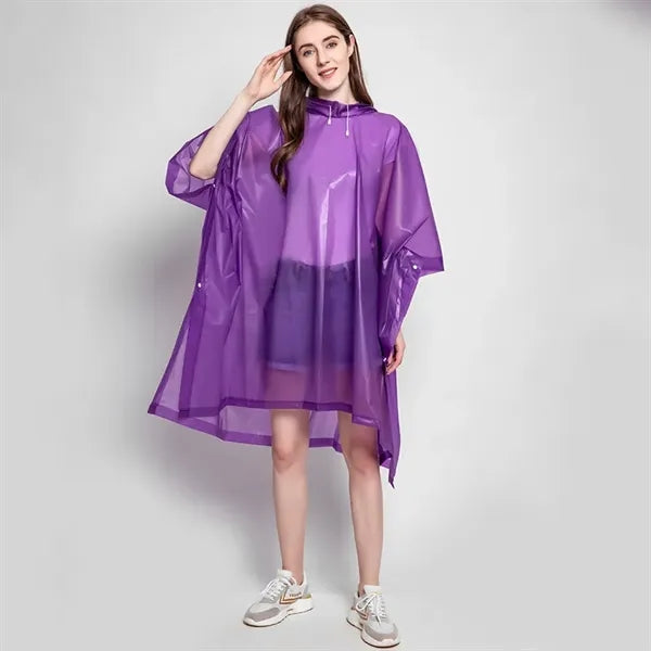 Adult Poncho with Plastic Snap Pouch