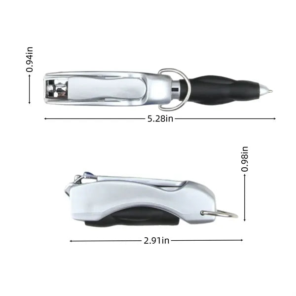Creative Multifunction Folded Nail Clippers Ballpoint Pen