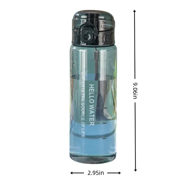 Transparent sports water bottle with scale