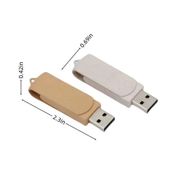 Wheat Straw Biodegradable Box USB Flash Drive Set