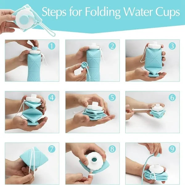 600ML Collapsible Silicone Water Bottles