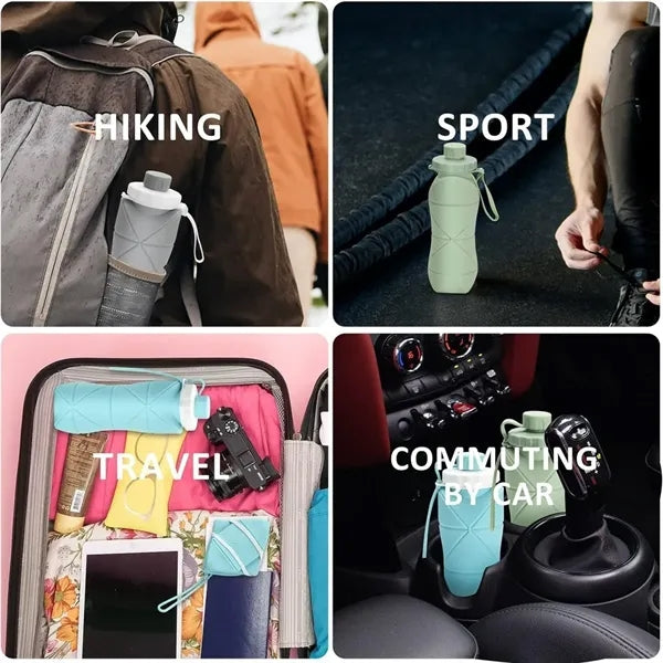 600ML Collapsible Silicone Water Bottles