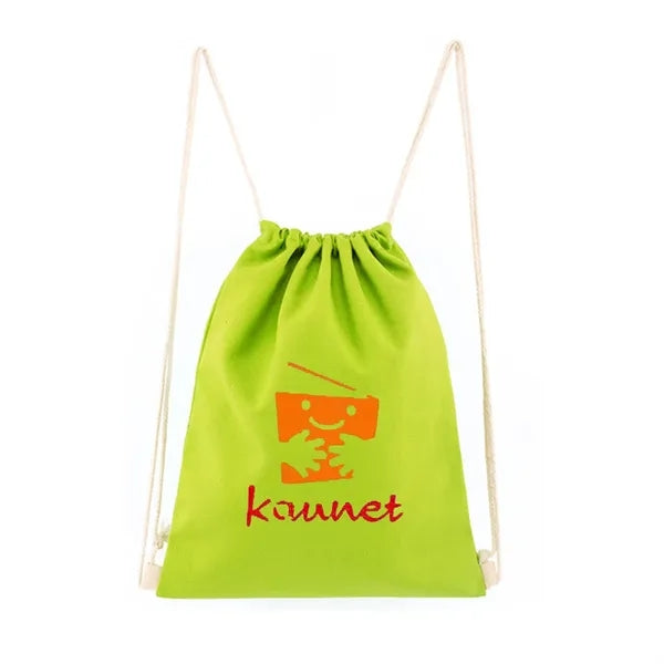 Cotton Canvas Drawstring Backpacks