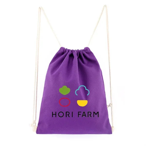 Cotton Canvas Drawstring Backpacks
