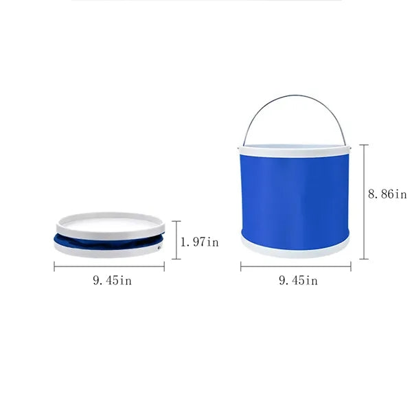 Logo Foldable Car Bucket Portable Outdoor Water Pail