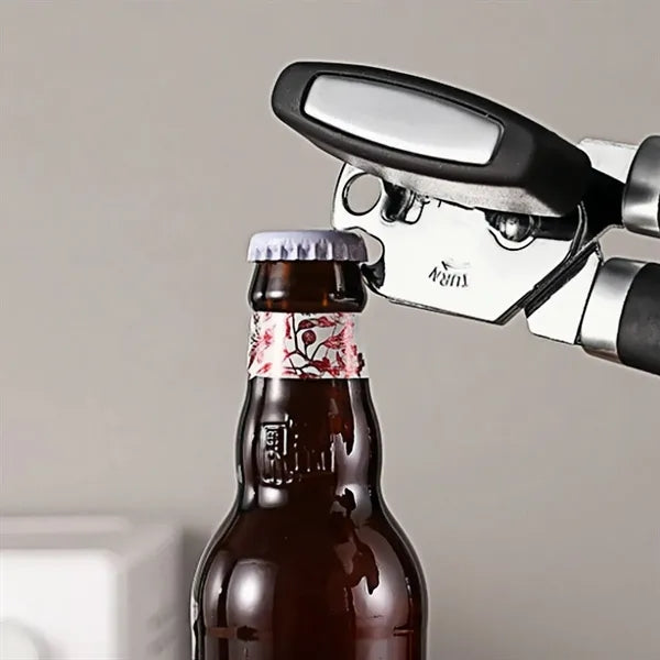 3 In 1 Manual Can Opener With Ergonomic Grip