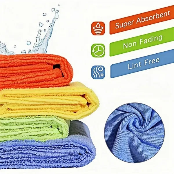 12'' x 12'' Microfiber Cleaning Towel For Car Care