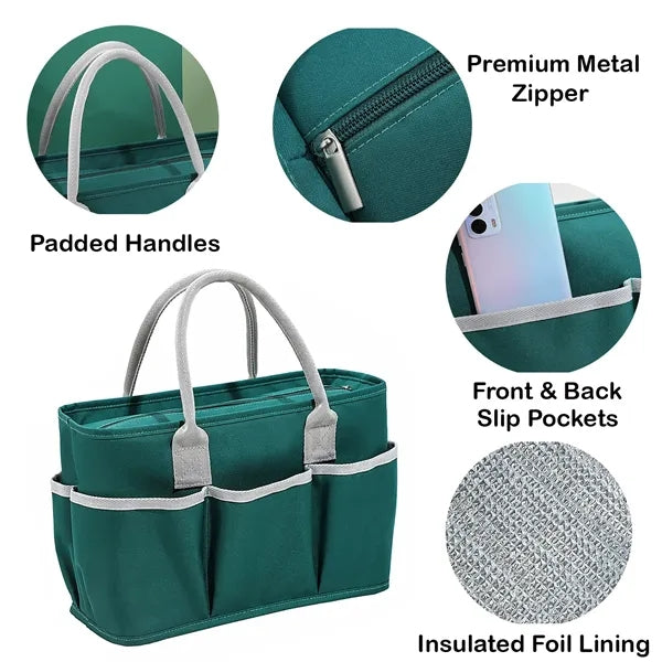 14-Can Two-Tone Cooler Bag with Multiple Pockets