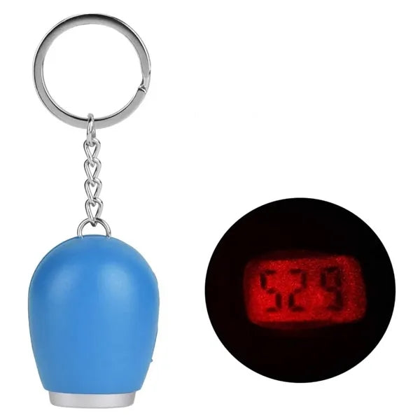 Portable LED Projection Clock Keychain with Time Display