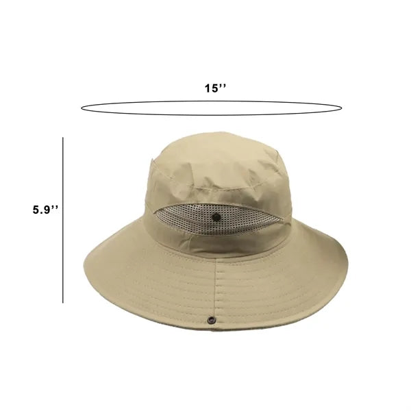 Sun Outdoor Mesh Wide Brim Bucket Safari Cap
