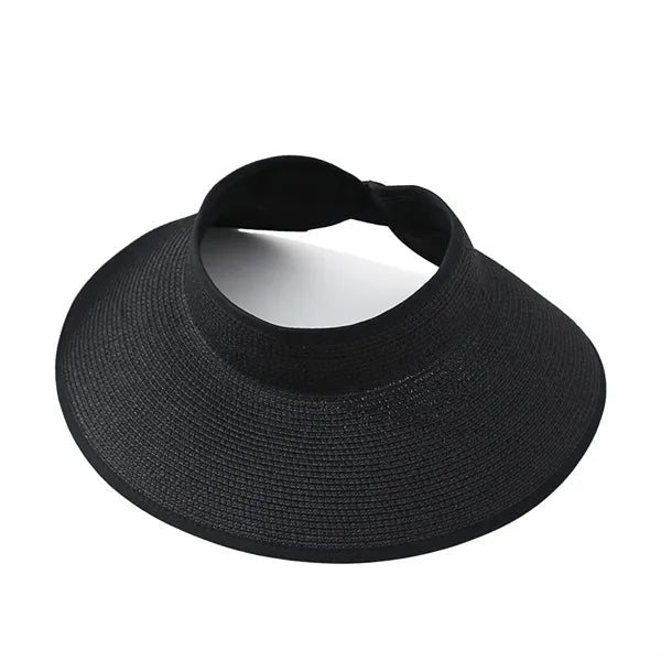 Wide Brim Straw Sun Visor Hat