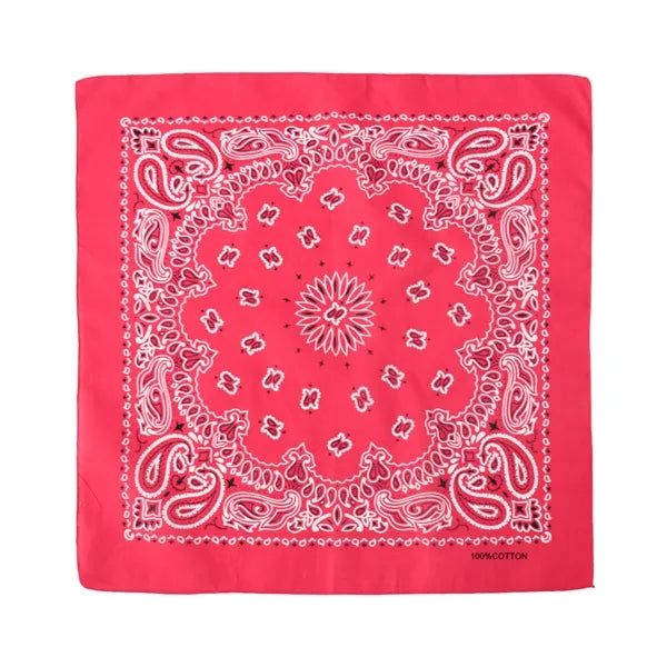 Straw Cowboy Hat With Cotton Bandana