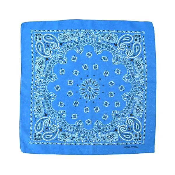 Straw Cowboy Hat With Cotton Bandana
