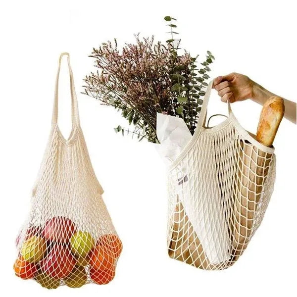 Collapsible Cotton Mesh Market Totes