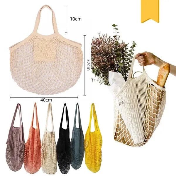 Collapsible Cotton Mesh Market Totes