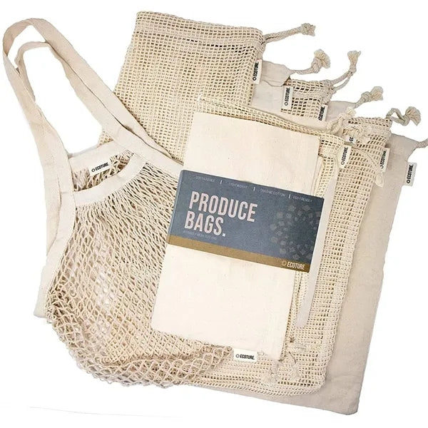 Collapsible Cotton Mesh Market Totes