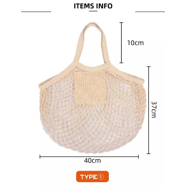 Collapsible Cotton Mesh Market Totes