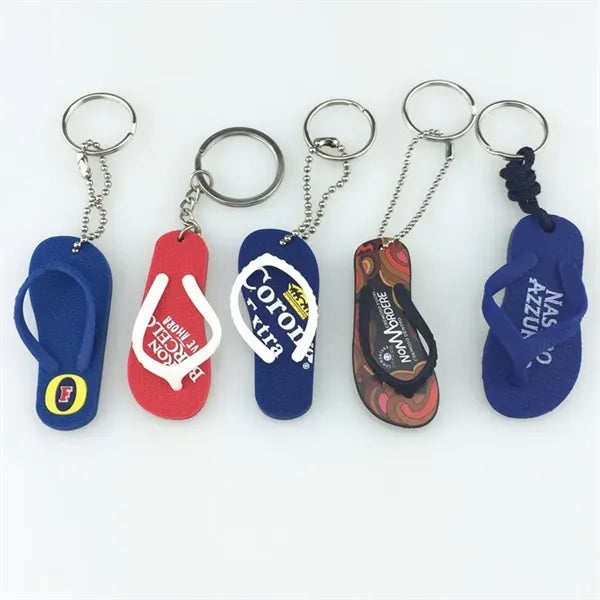 Cushioned PVC Flip-Flop Keychains
