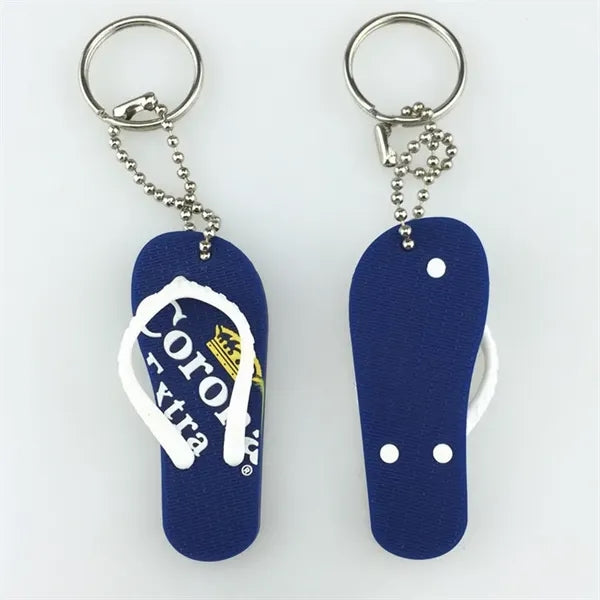 Cushioned PVC Flip-Flop Keychains