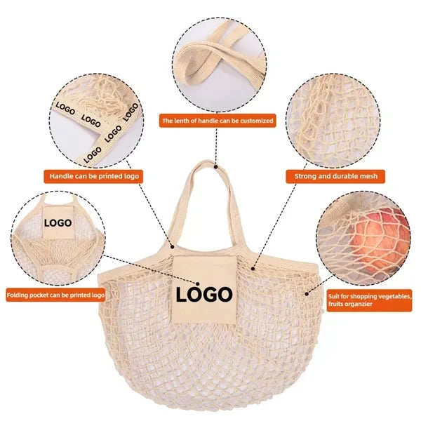 Collapsible Cotton Mesh Market Totes