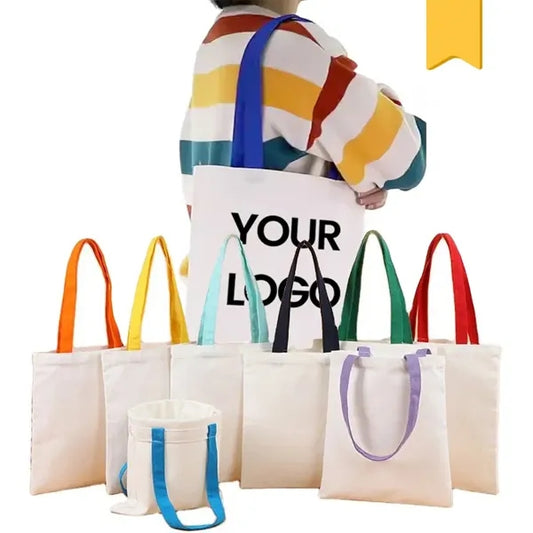 Colorful Handle Eco-Friendly Canvas Tote