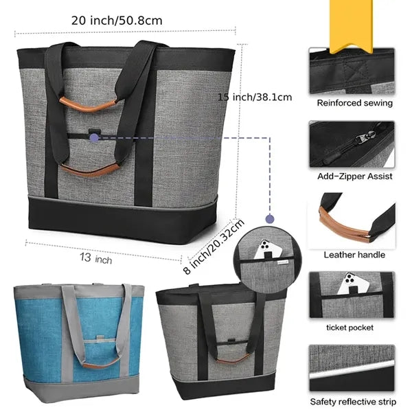 Jumbo Capacity Insulated Cooler Tote