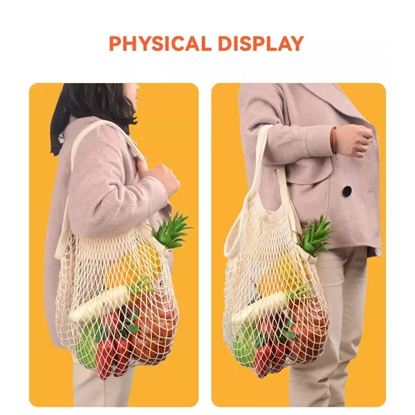 Collapsible Cotton Mesh Market Totes