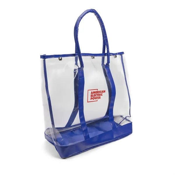 Luxe Button-Top Tote with PU Leather Trim