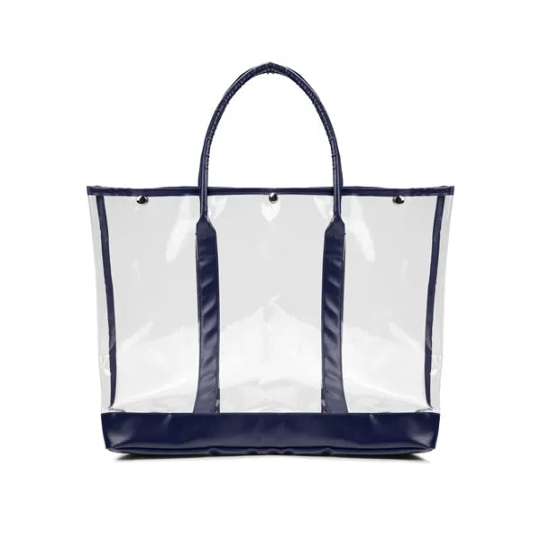 Luxe Button-Top Tote with PU Leather Trim