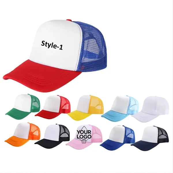 Beach Trucker Hats Sublimation Mesh Baseball Caps