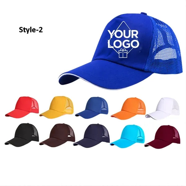 Beach Trucker Hats Sublimation Mesh Baseball Caps