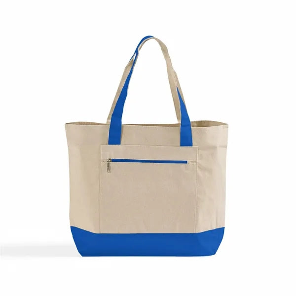 Zippered Canvas Utility Tote (Color)