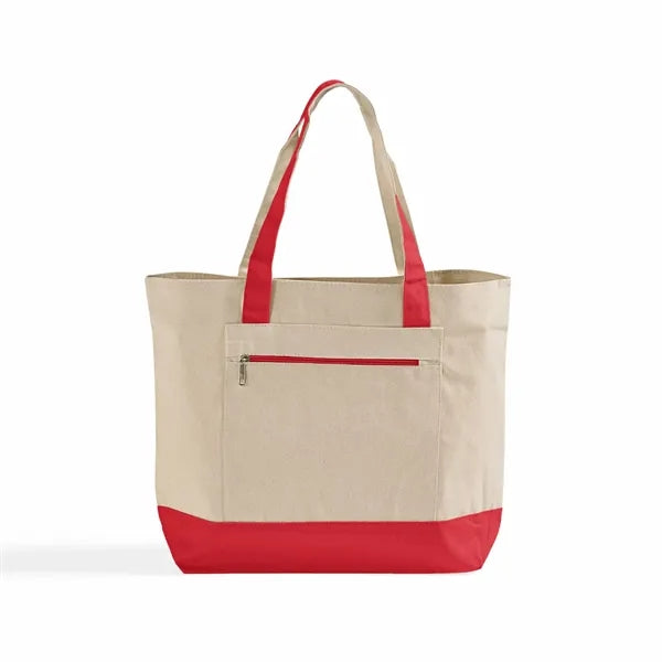 Zippered Canvas Utility Tote (Color)