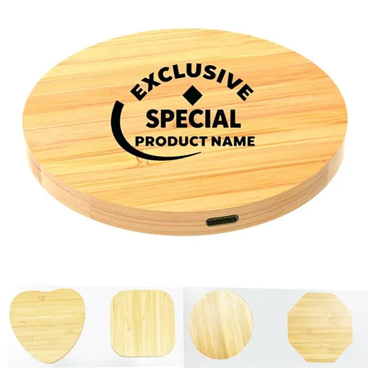 15W Bamboo Desktop Fast Charging Wooden Wireless Charger