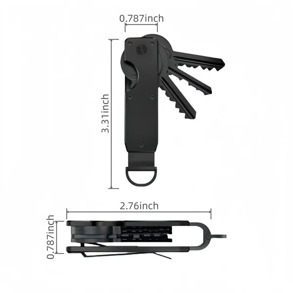 Aluminum Key Organizer Holder Compact Keychain