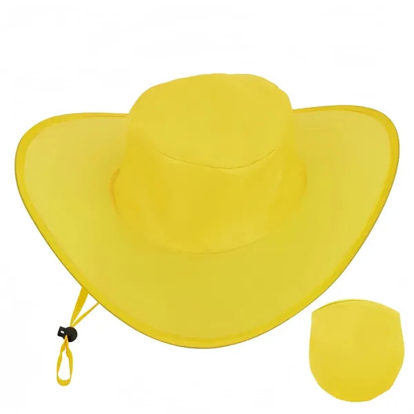 Foldable Polyester Cowboy Hat With Pouch