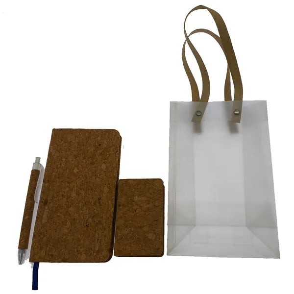 Cork Notebook Set W/ Gift Bag