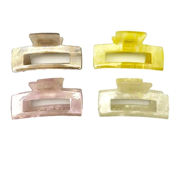 Jelly Color 2.95Inch Medium Rectangular Acetate Hair Clip