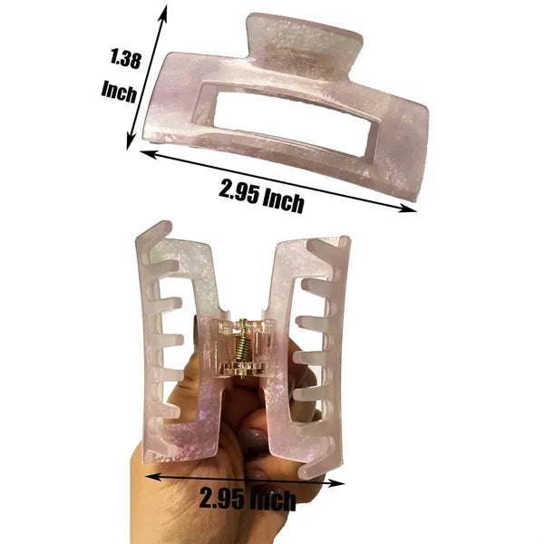 Jelly Color 2.95Inch Medium Rectangular Acetate Hair Clip