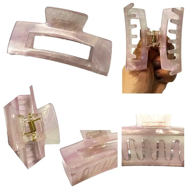 Jelly Color 2.95Inch Medium Rectangular Acetate Hair Clip