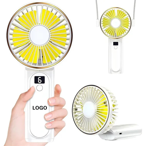 Portable Handheld Fan Display Electricity