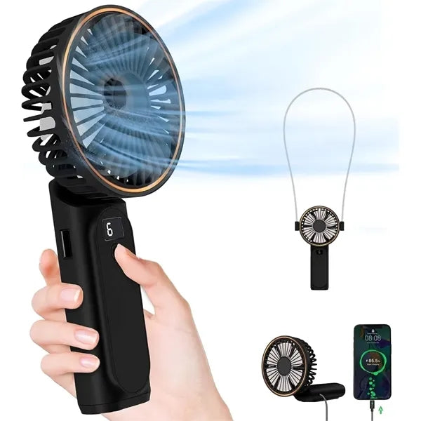 Portable Handheld Fan Display Electricity