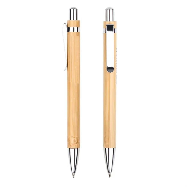 Bamboo Wooden Handle Ballpoint Pen Office Supplies Set