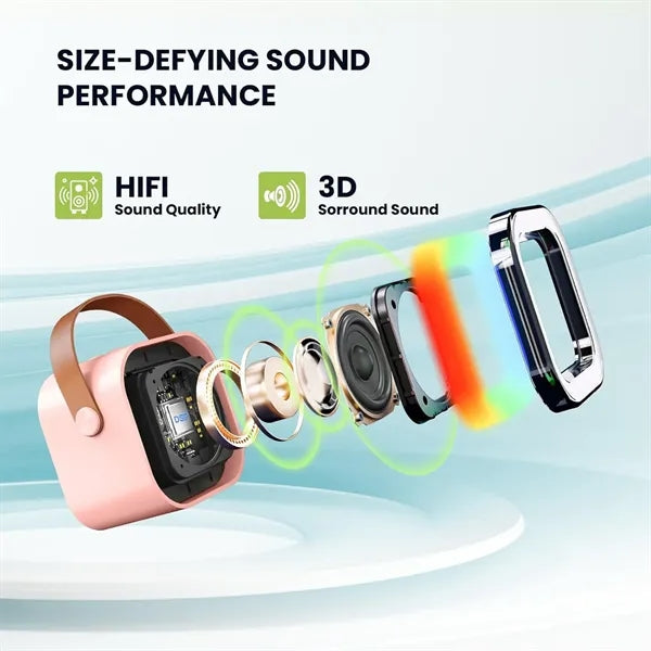 Party Wave Portable Mini Karaoke Machine W/ 2 Microphones