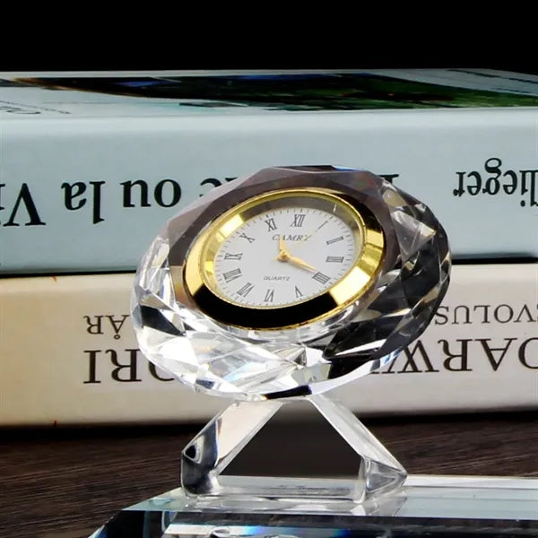 3 Sets Crystal Pen Holder Fusion Award Clock