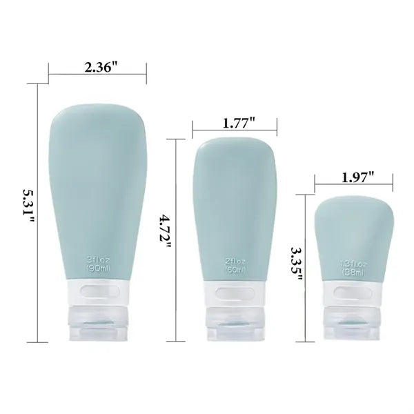 Silicone Travel Toiletry Bottle with Leak-Proof Cap