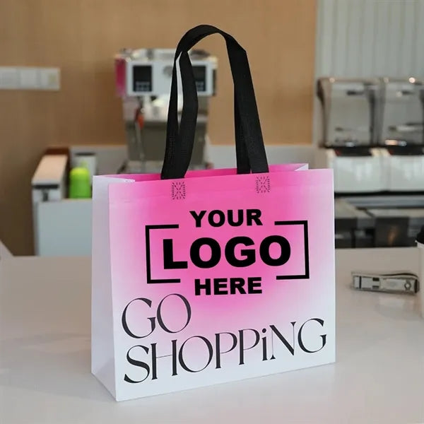 Sublimated Non-Woven Shopping Tote with Reinforced Handles