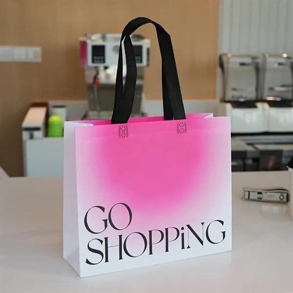 Sublimated Non-Woven Shopping Tote with Reinforced Handles