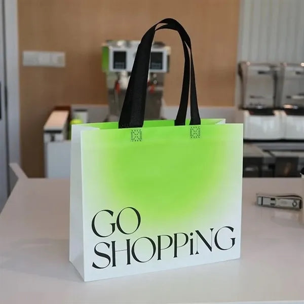 Sublimated Non-Woven Shopping Tote with Reinforced Handles
