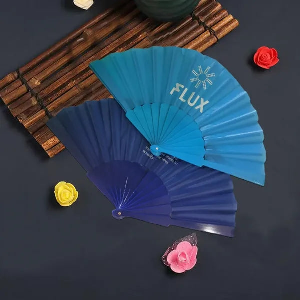 Folding Hand Fan With Durable Plastic Handle